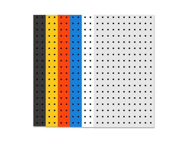 Panneau perforé carré en métal pour outils, support mural pour outils, étagère de présentation et de rangement