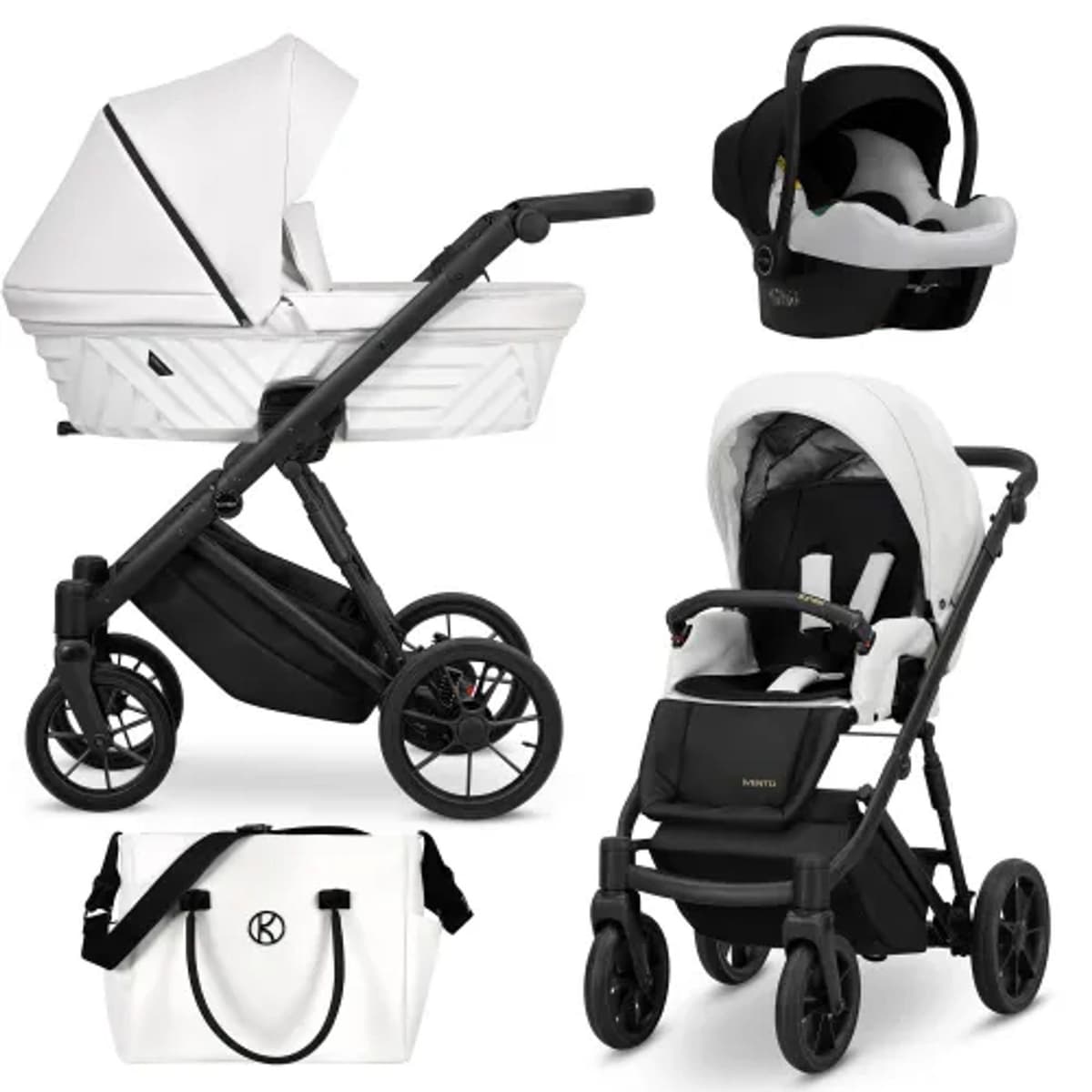 Kinderwagen Kunert Ivento 3in1 - Farbe: Weißperlmutt