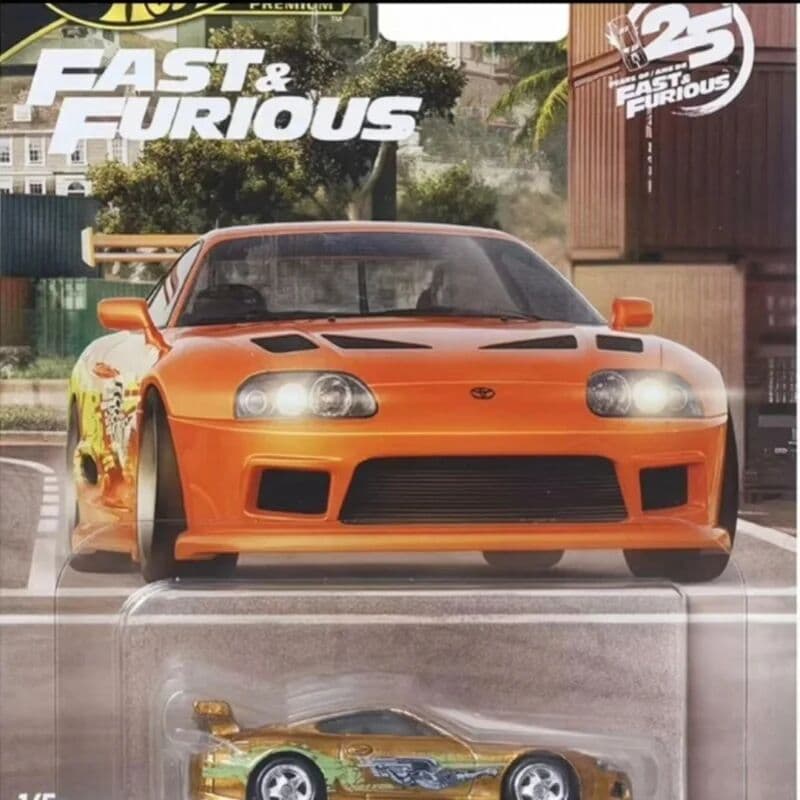 Hot Wheels Premium Fast 25th Anniversary Series 1:64 Car Model Toy ota Supra Nissan Mclaren Toy Collectable Hobby Model Gift