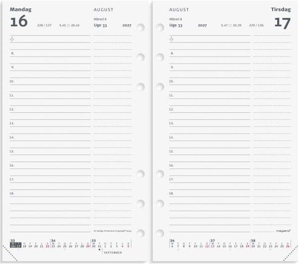 Mayland 2027 System Pp Dagkalender, Højf. Refill