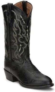 "Tony Lama Bonham 13"" Round Toe - Mens 7 Black Boot D"