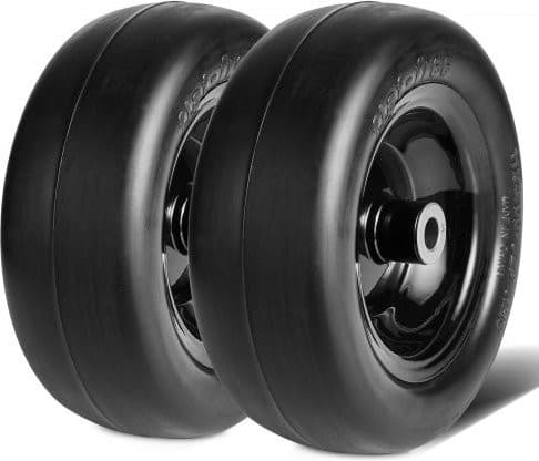 VEVOR Set van 2 grasmaaierbanden met velg, tubeless tractorbanden, 278 x 100-127 mm, lekvrije PU-band, 3,4 inch middennaaf, 3/4 inch busmaat