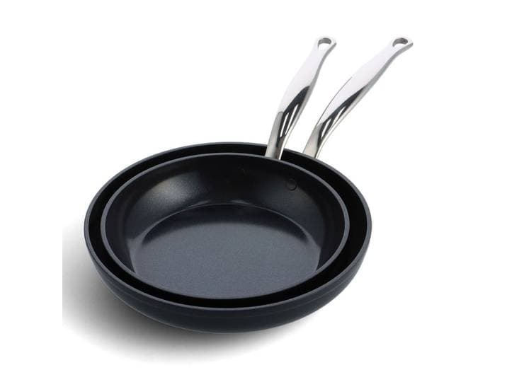 Set de 2 poêles 24 /28 cm aluminium forgé revêtement céramique - noir