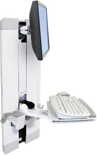 Ergotron StyleView Vertical Lift Monitor-Wandhalterung 1 Display(s) 25,4 cm (10") - 61 cm (24") Weiß Höhenverstellbar, Tastaturablage, Neigbar, S