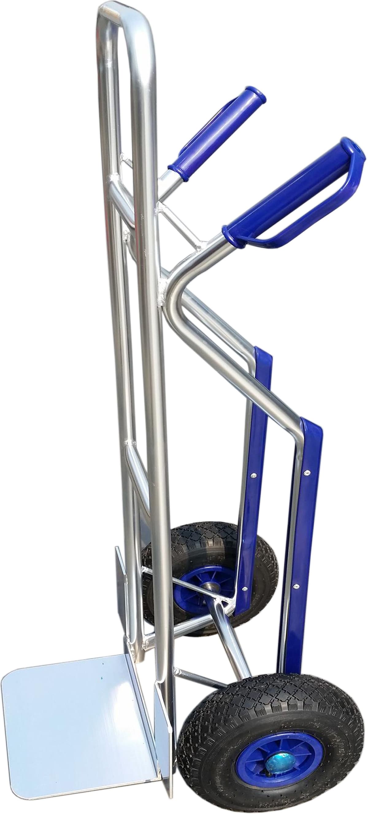X Robust CARRELLO IN ALLUMINIO RUOTE PNEUMATICHE PORTATA 150 kg 118x49x48 cm
