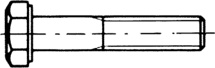 Arvid Nilsson Sekskantskrue Din 931 Stål (Ubehandlet) M10 × 260