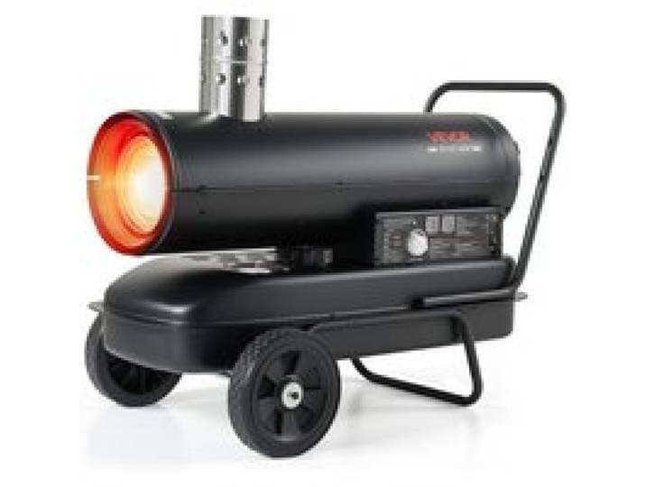 VEVOR Indirecte Verwarming 20 kW Dieselverwarming 38 liter Petroleumverwarming, Verwarming voor Werkplaats, Garage, Magazijn & Bouwplaats, Thermostaatregeling, Dual-Fuel Filtratie, Max. 1100 m³/u & 128 m², Zwart