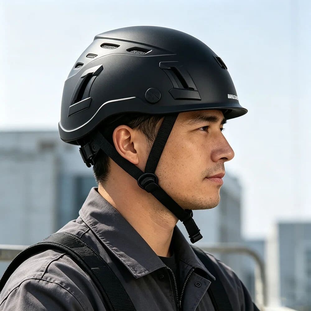 WALGUN K202 Construction Work Safety Helmet with Goggle Lens Visor Ear Protection Hat Electrician Work-at-height Climbing Helmet