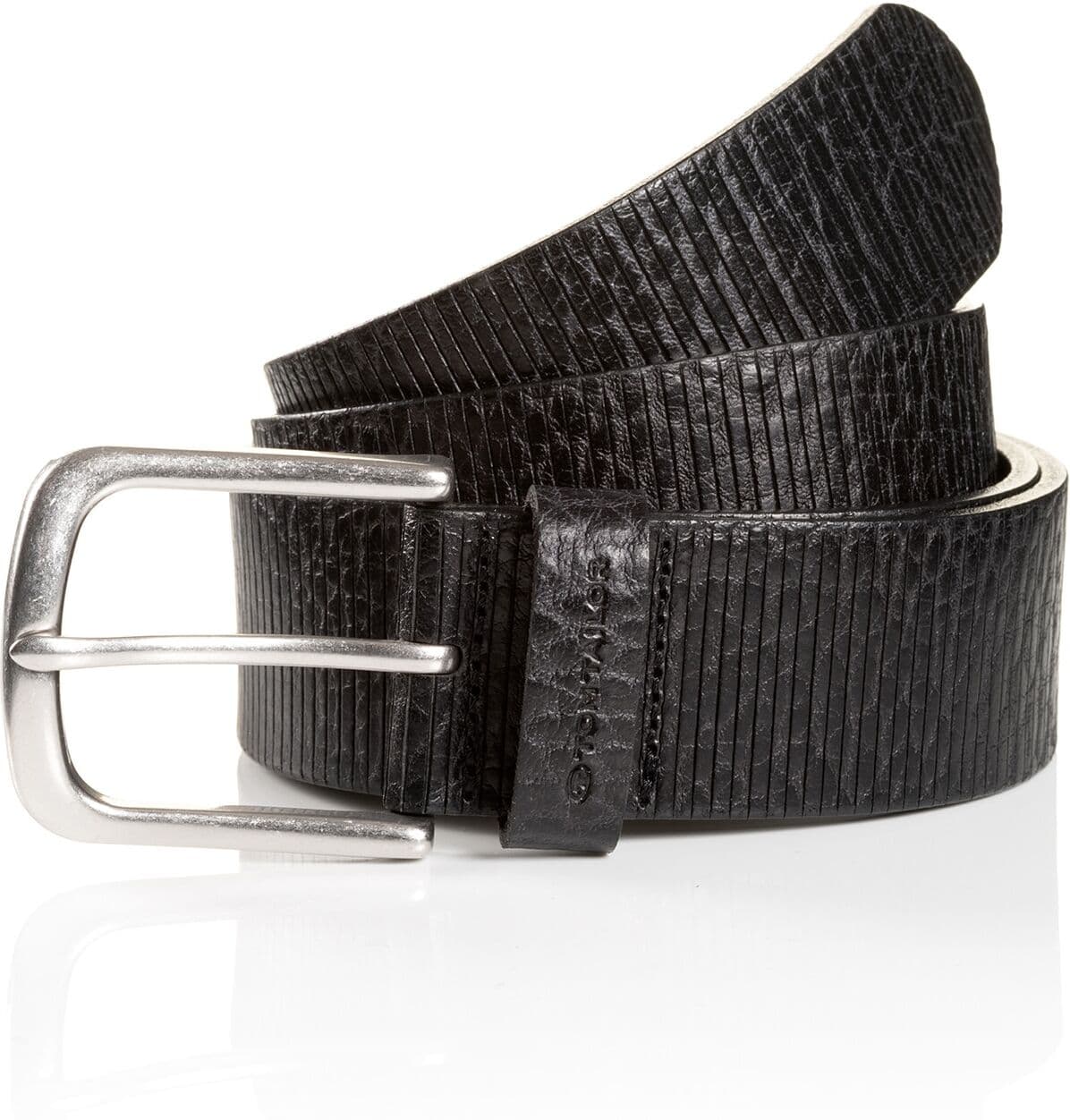 Ledergürtel TOM TAILOR "TTROY", Herren, Gr. 120, schwarz, Rindsleder, Gürtel Ledergürtel, 4 cm breiter Herrengürtel, ideal zu Jeans und Chino, bis Gr. 120 schwarz 120