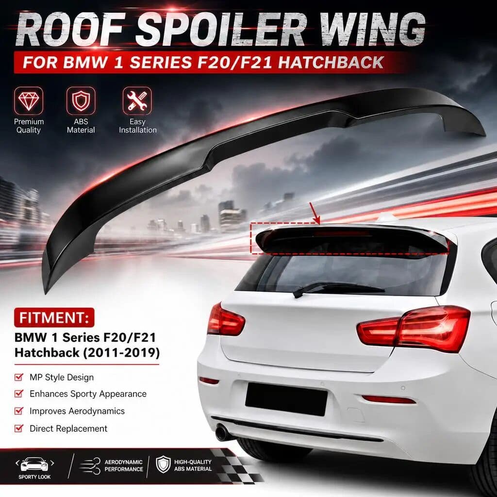 NONE M Style For BMW 1 Series F20 F21 Rear Roof Spoiler Lip Wing ABS Hatchback Tail Trunk Wing Body Kit 2011 2019