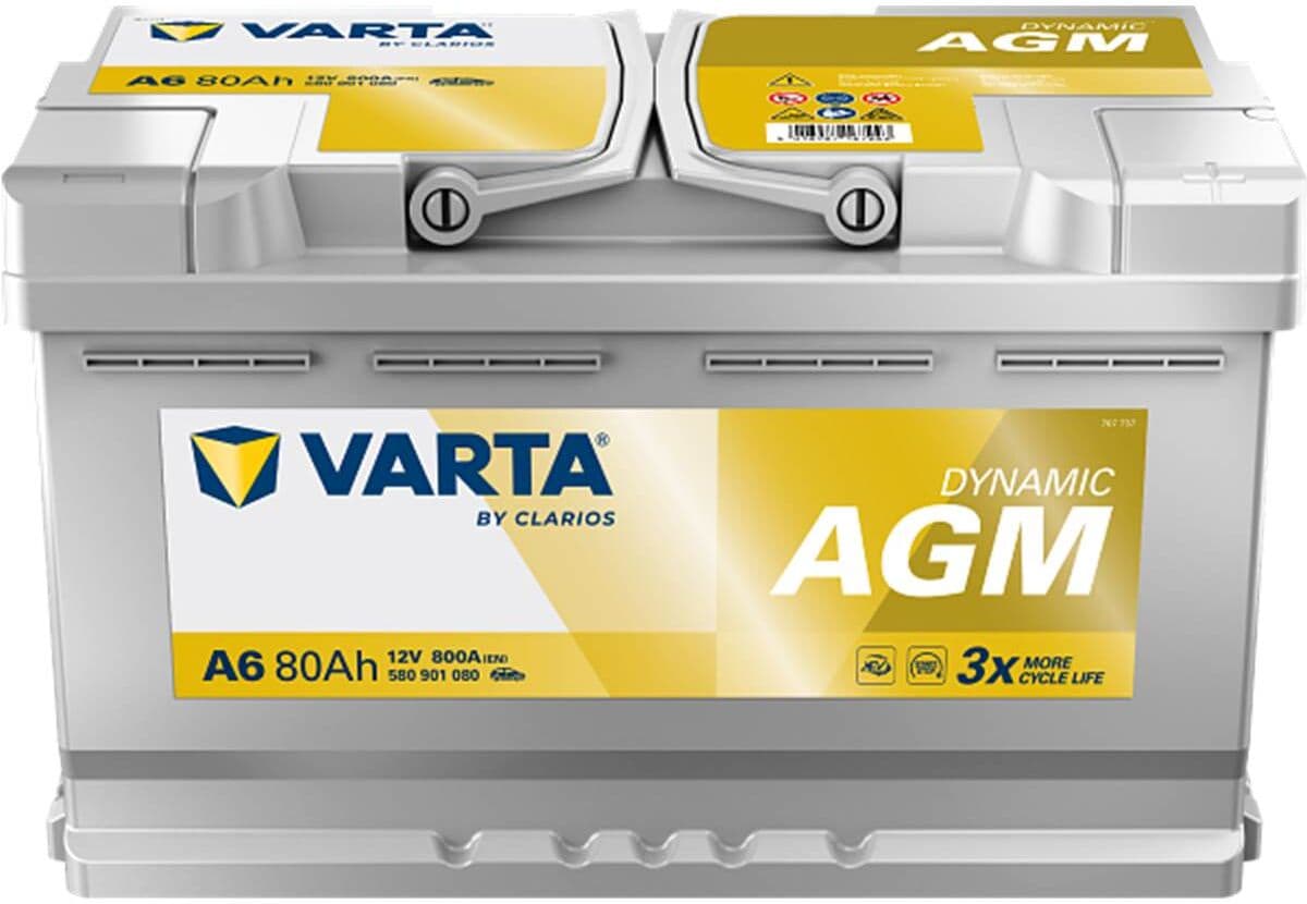 Bateria para automóvel Varta Start Stop agm xev 80ah 800a a6