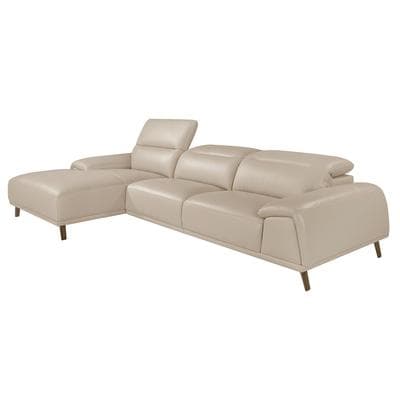 AC ANGEL CERDA Angel Cerdá Ecksofa aus taupefarbenem Leder 6149C
