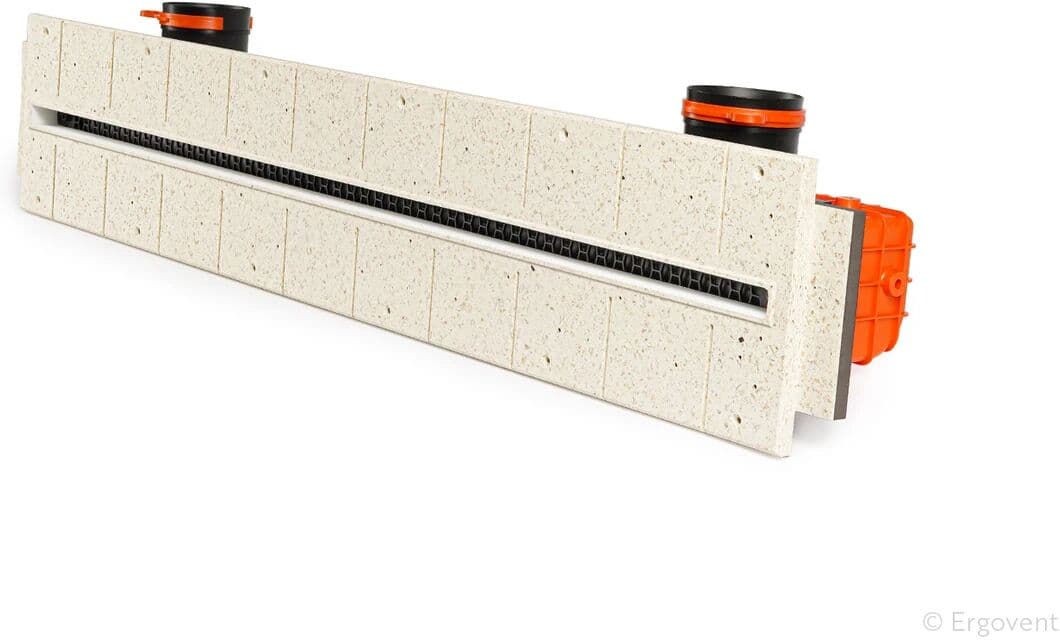 Ergovent Frameless Slot Ventilation Diffuser  Lineo-Pro Profile (90 Mm Duct Conection / 1 Slot X 1000 Mm X 20 Mm / With Damper)