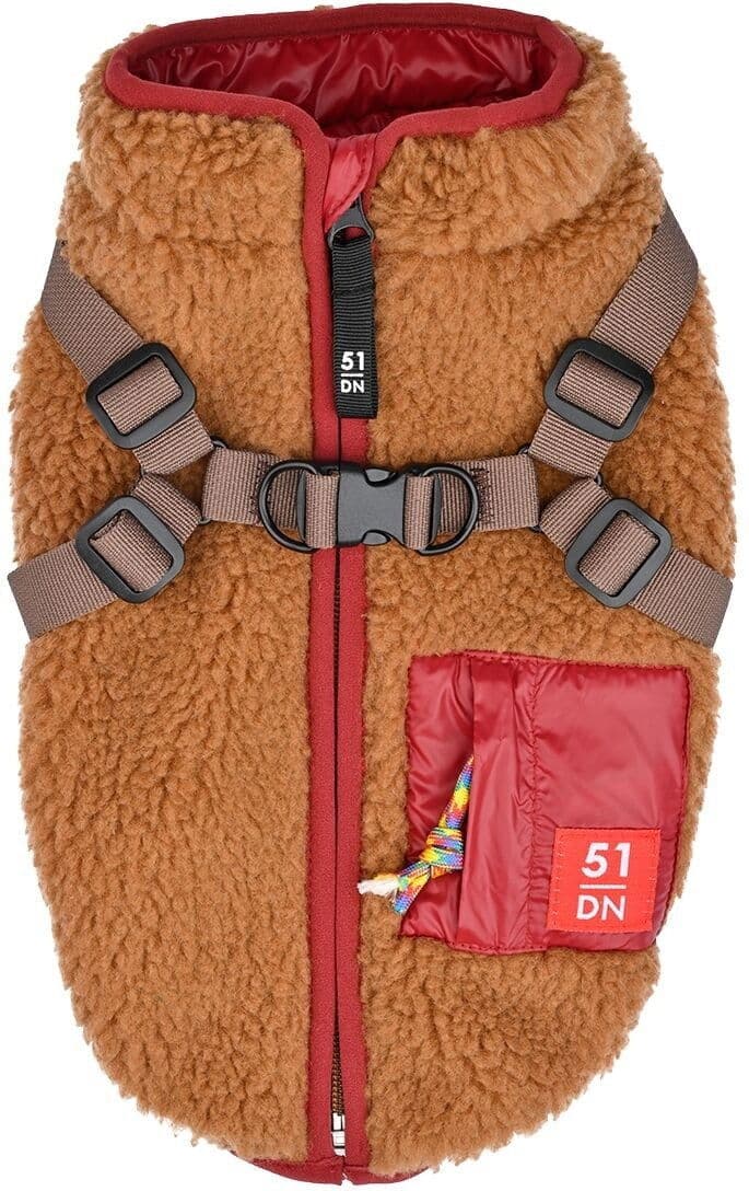 51 Degrees North Jules Kombinert Hundejakke Och Hundesele Brun
