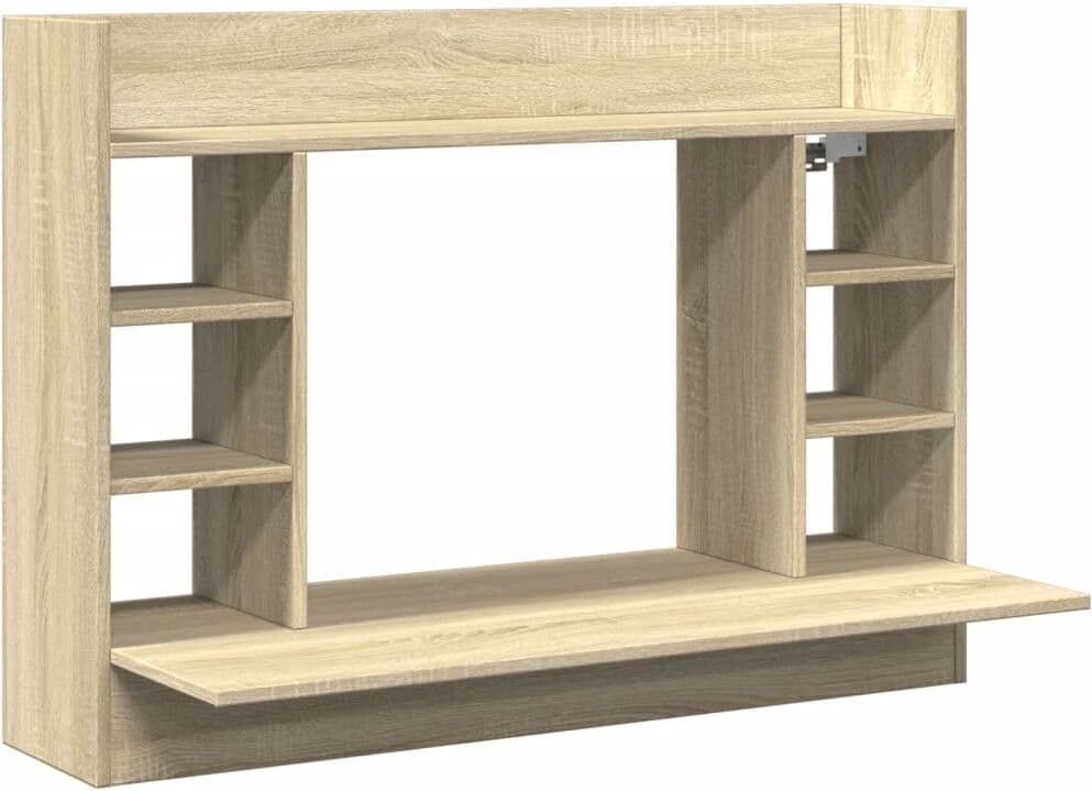 vidaXL Bureau mural chêne sonoma 105x48x75 cm bois d'ingénierie