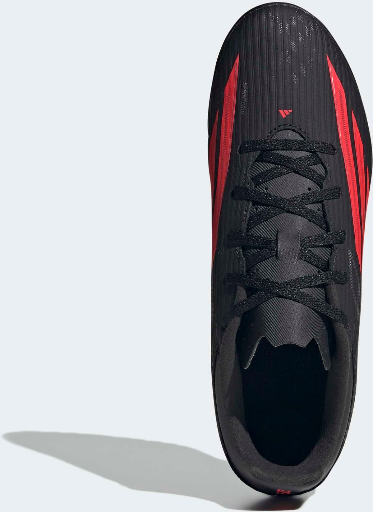 Fussballschuh ADIDAS PERFORMANCE "F50 CLUB, ROLLRASEN", Gr. 39, schwarz (core schwarz, lucid rot, core schwarz), Synthetik, Textil, Schuhe Fussballschuh, für kurzen Kunstrasen, Hart- und Aschenplätze core schwarz, lucid rot, core schwarz 39