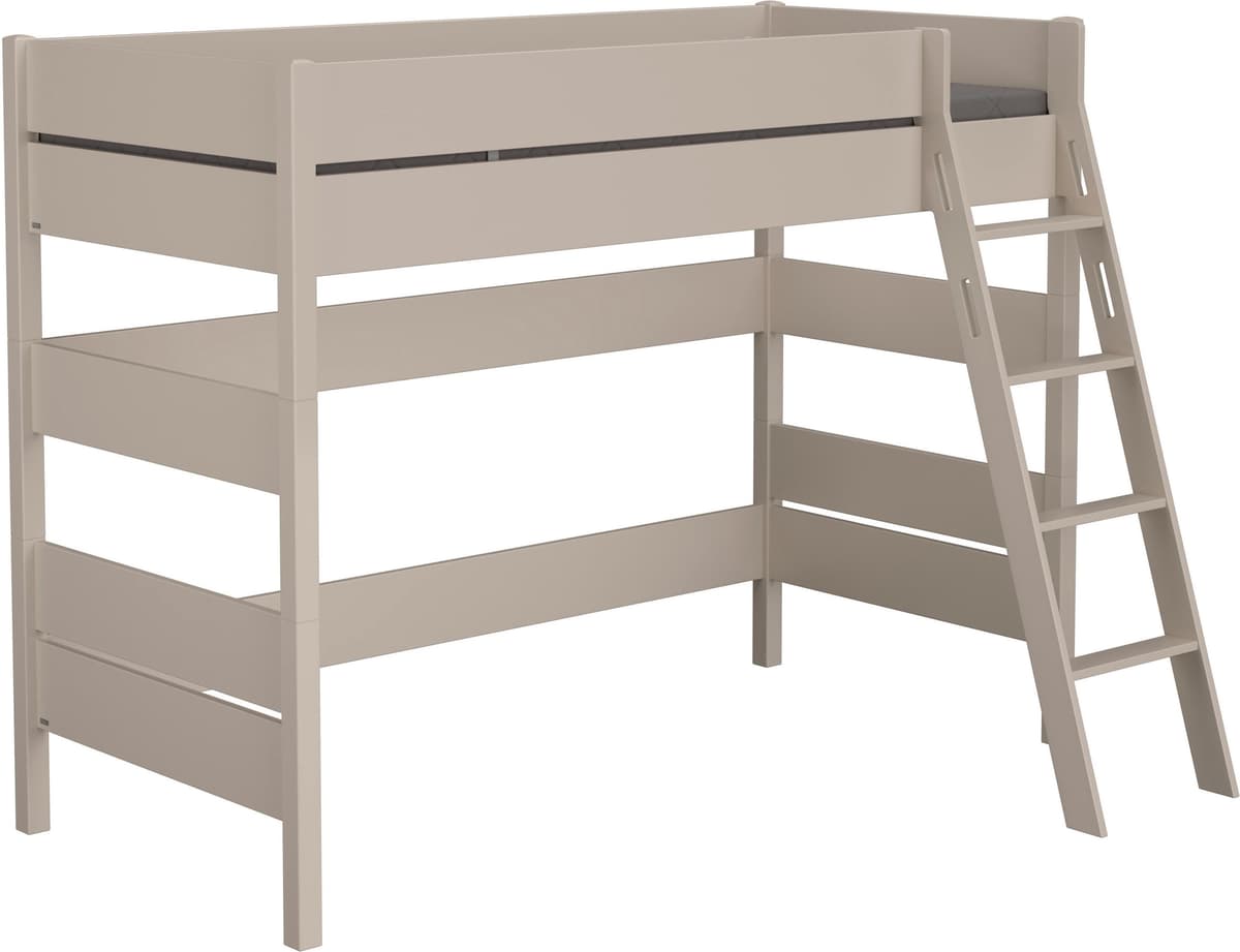 Spielbett PAIDI "TIAGO in verschiedenen Größen und Farben, mit Leiter", beige (cashmere, beige, cashmere, beige, cashmere, beige), B:147,5cm H:160,6cm L:210,4cm, Betten, Spielbett, Rausfallschutz, geprüfte Sicherheit, umbaubares Bett mit Massivholz