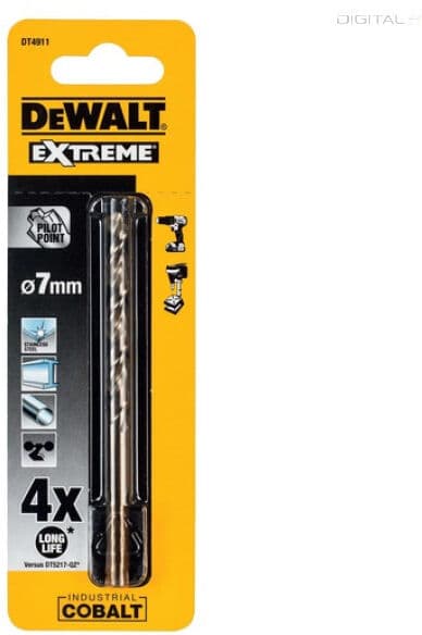DEWALT Fémfúrószár, HSS-E, 7mm, ipari kobalt