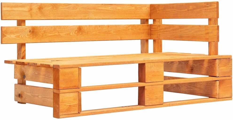 vidaXL Canapé d'angle palette de jardin marron miel bois pin imprégné