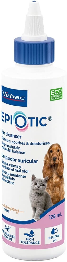 Virbac Solución limpiadora auricular para perros y gatos Epi Otic 125 ml.