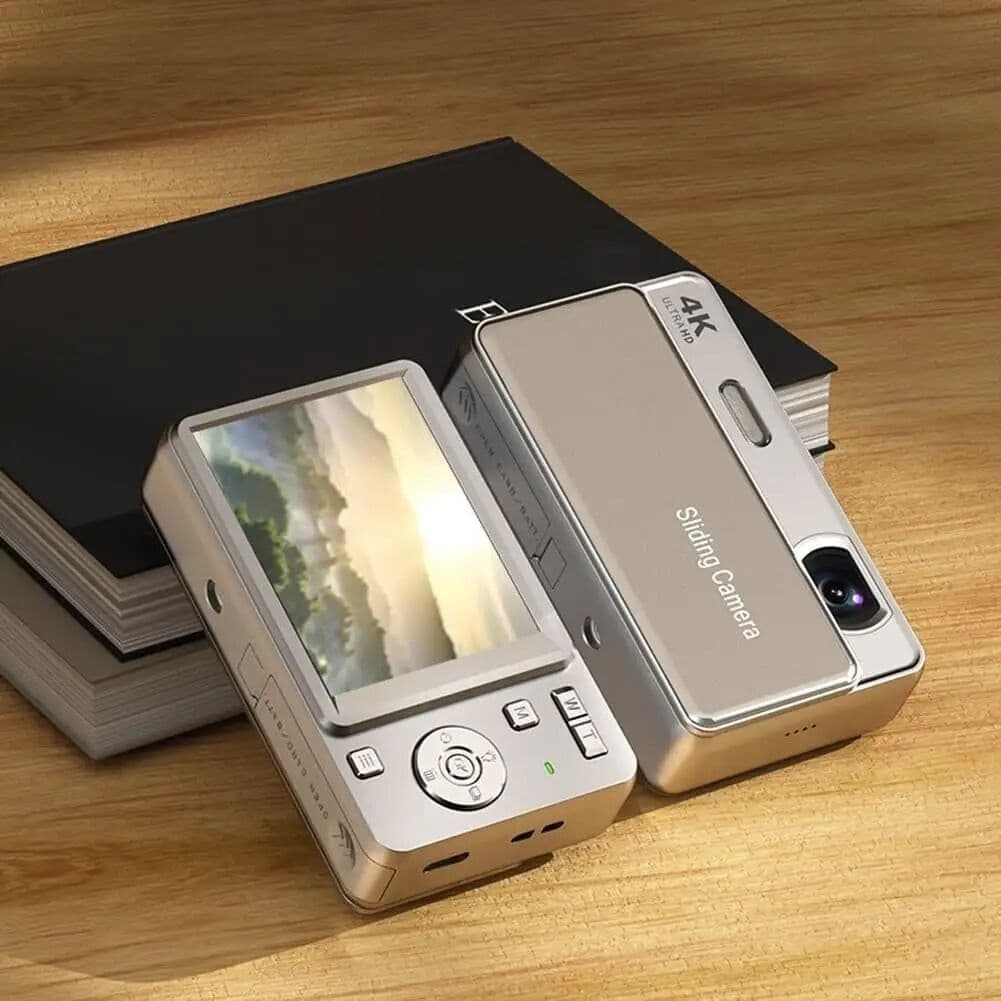NONE 4K Sliding Cover Digital Camera M15, Electronic Image Stabilization, 16X Digital Zoom, Photo  Video All-in-One Pocket Camera.