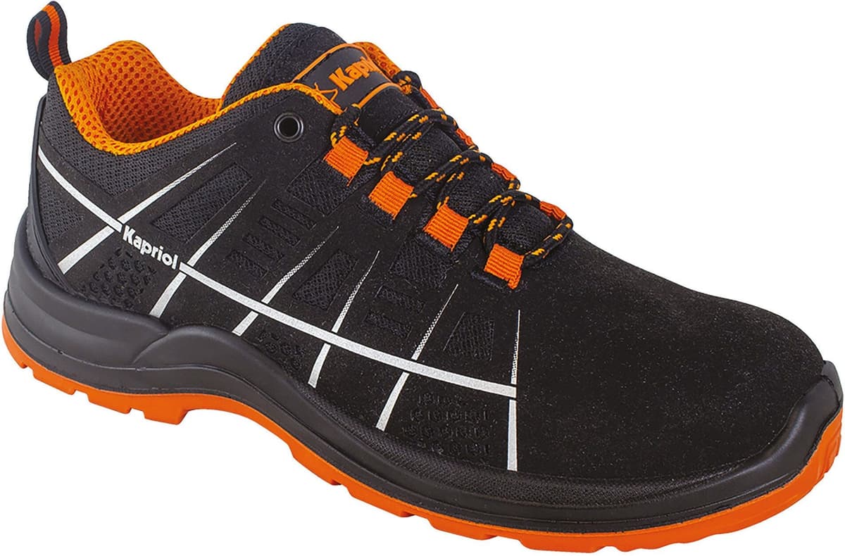 Kapriol SCARPA ANTINFORTUNISTICA 41 SPRINT  BASSA CLASSE S1P SRC COLORE NERA E ARANCIONE