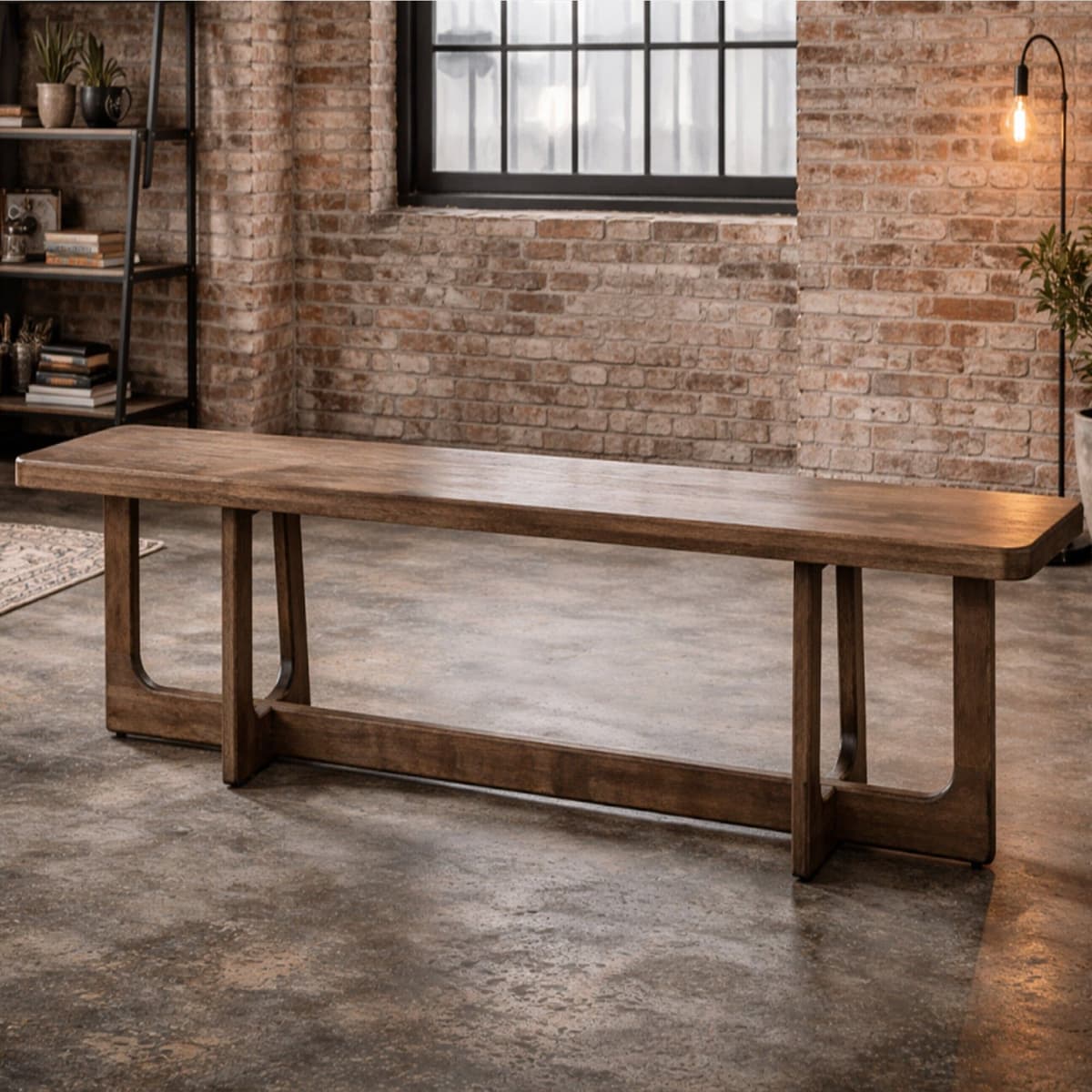 Extra Large Wooden Dining Bench Wood, Metal