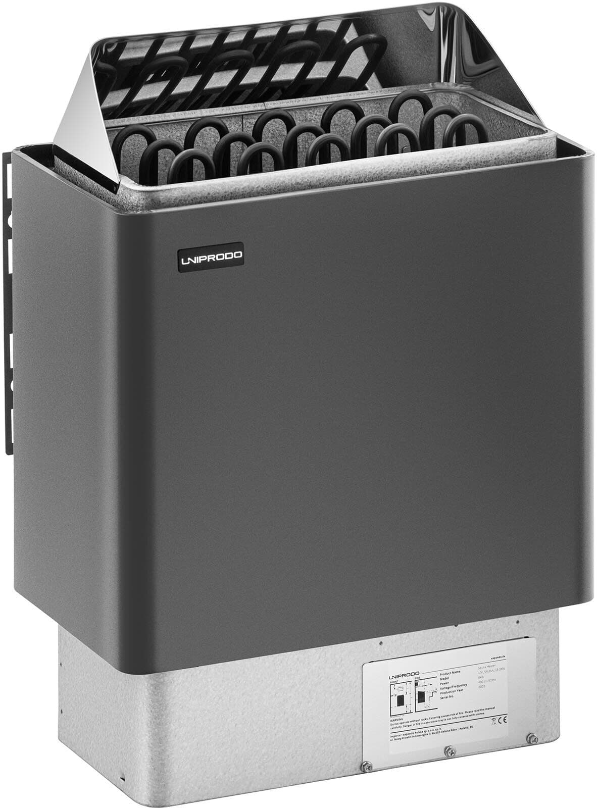 Uniprodo Încălzitor Saună - 8 kW - 30 până la 110 °C UNI_SAUNA_G8.0KW