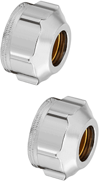 Oventrop Ofix CEP Klemmringverschraubung 1016844 16mm, 2-fach, für G 3/4 AG, ÜM vernickelt