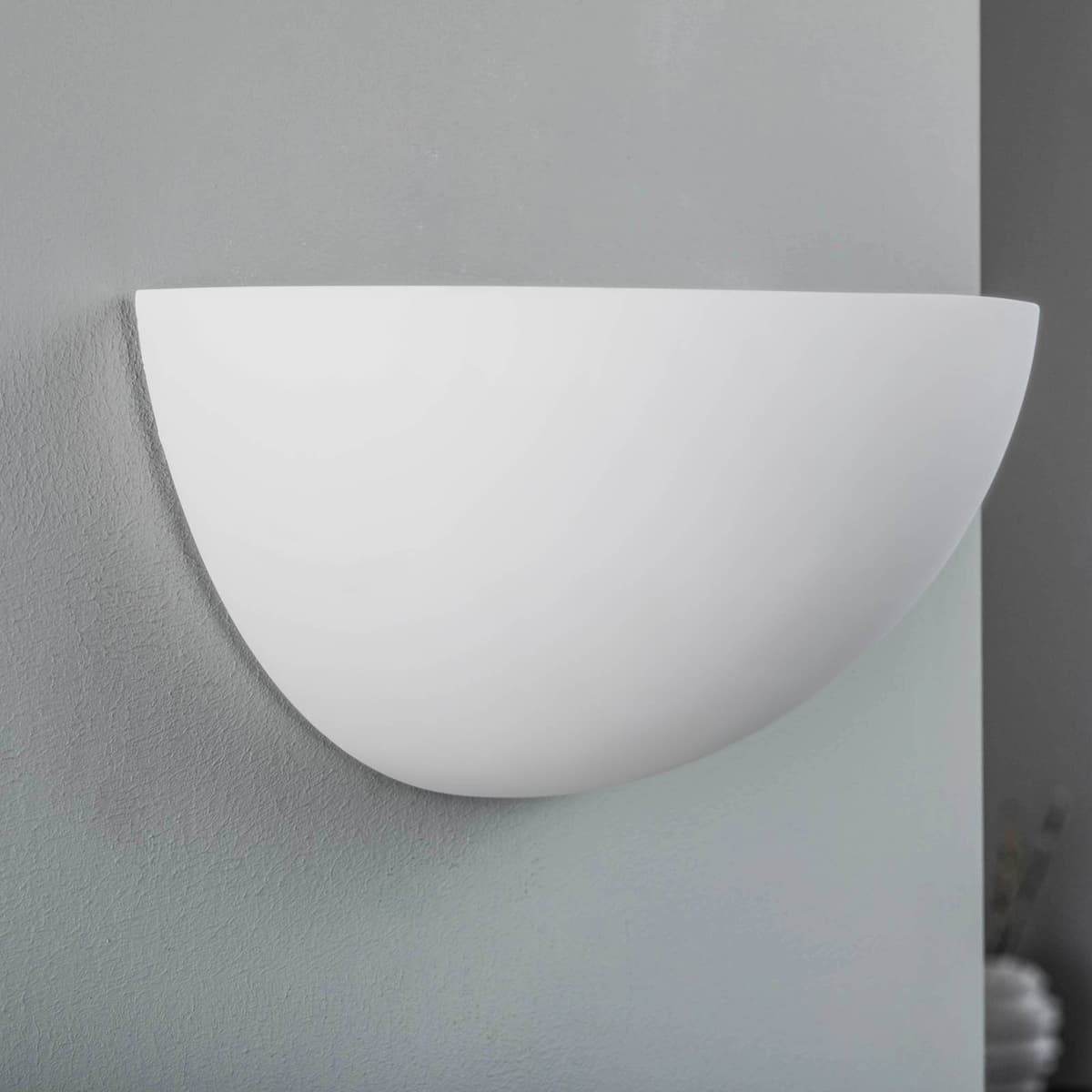 Wandfluter Pascali Lindby, dimmbar, weiß / opal, für Wohn- / Esszimmer, Gips / Ton, Modern