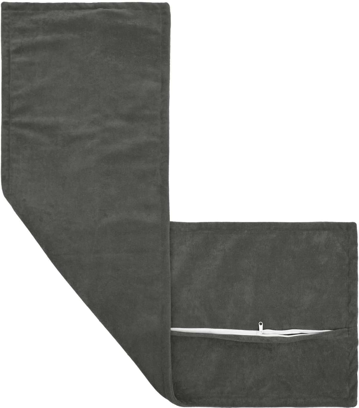 vidaXL Coussin HOUTEN 2 pc Anthracite Fleece en microfibre