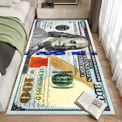 LightInthebox Creative Dollar Carpet, Money Design Floor Mat for Kitchen, Bedroom, Bedside, Entryway and Home Decoration