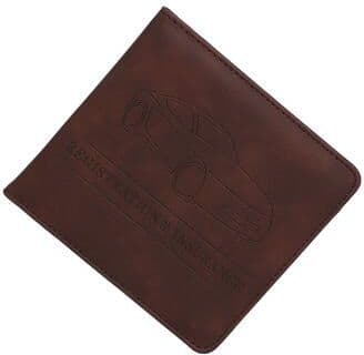 Daily Discovery Car Registration Holder And Insurance Card Glove Box Organizer Wallet coffee