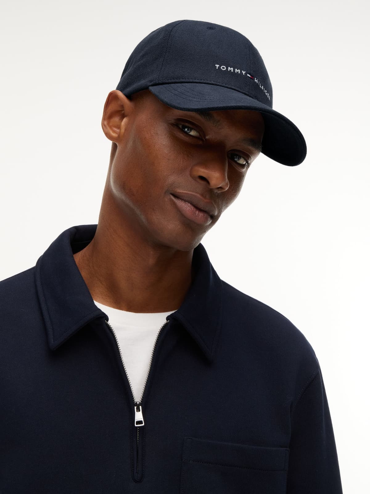 Baseball Cap TOMMY HILFIGER "TH FOUNDATION SOFT 6 PANEL", Herren, blau (space blau), Baumwolle, Caps Baseball Cap space blau Einheitsgröße