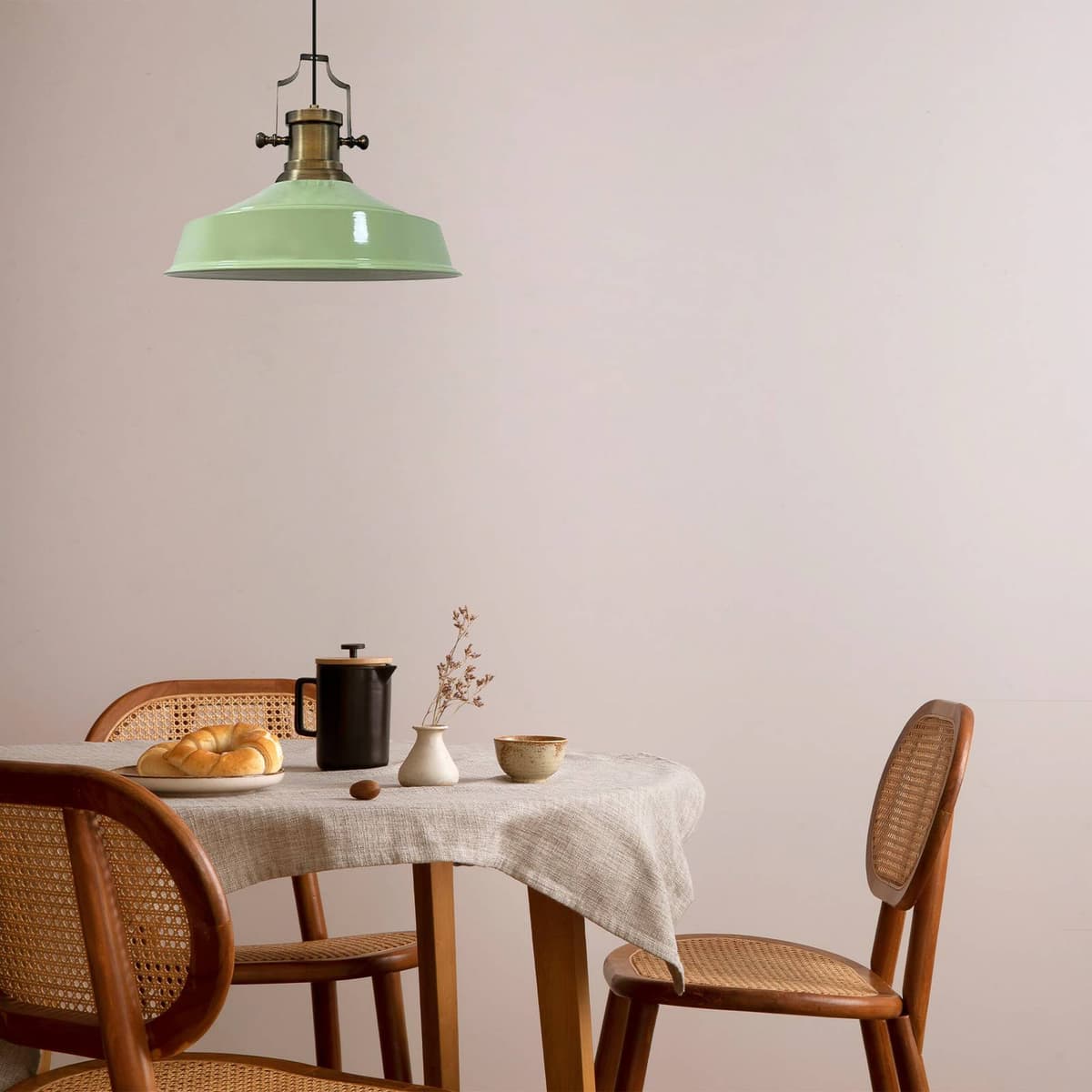 Hängelampe Augusta ROYALTECH, dimmbar, grün, für Wohn- / Esszimmer, Metall, Vintage, Pendelleuchte