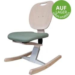 MOIZI 6 Kinder Kufenstuhl mit Holzrückenlehne (Ahorn gebeizt /...