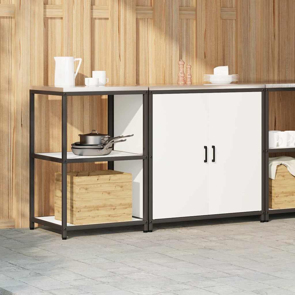 vidaXL Ensemble de rangement cuisine HATTEM 2 pc Blanc