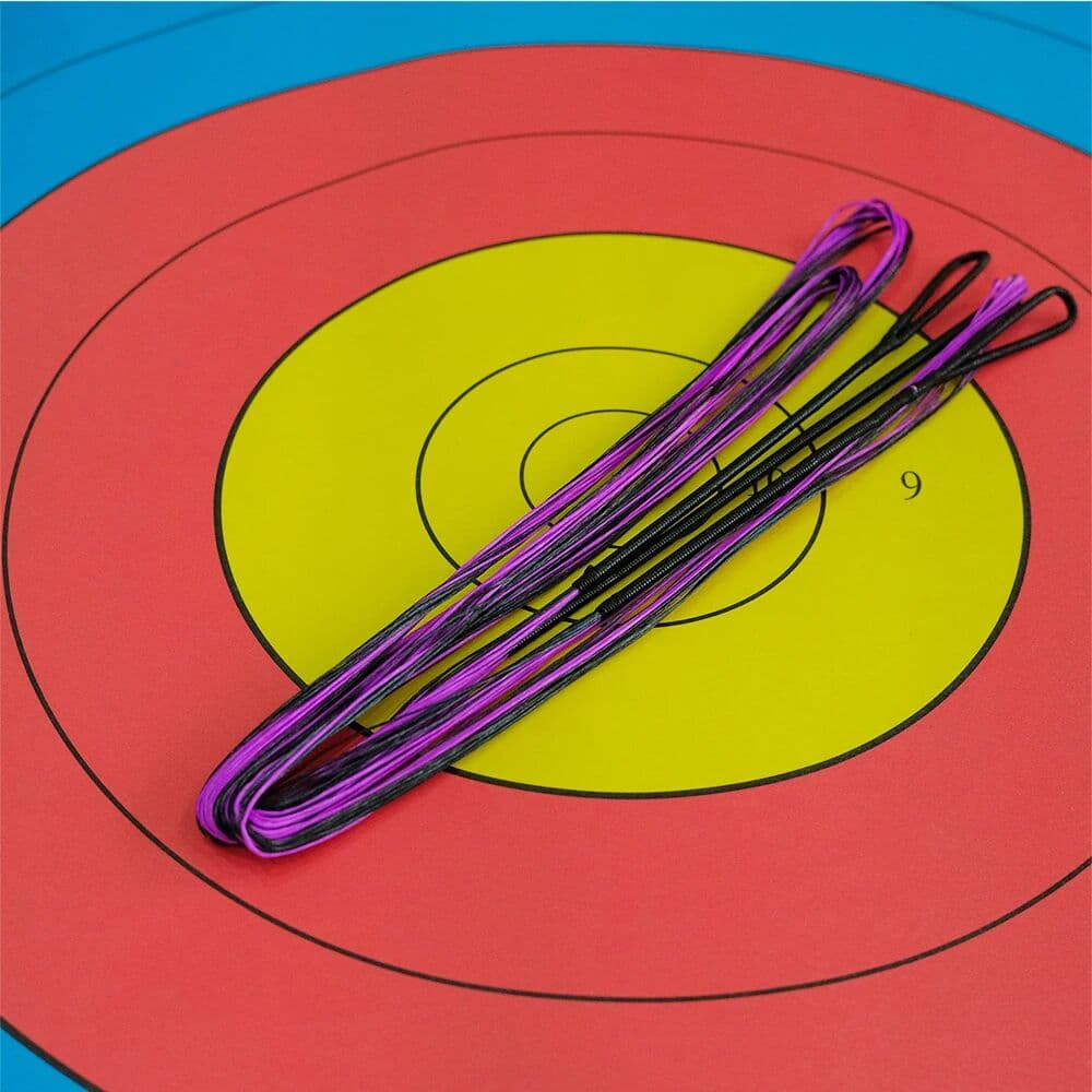 Akusta BCY652 ILF Recurve Bow String AMO 62-70 Inch 12 14 16 18 Strands Black-Purple for Archery Target Shooting