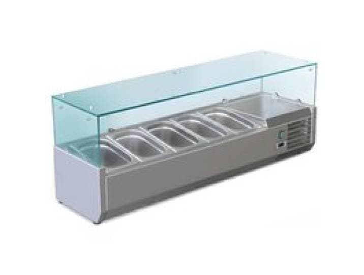Vitrine saladette réfrigérée - PESAGE MB - 1200 mm (5 GN 1/4) - +2/+8°C - Thermostat digital - Froid statique