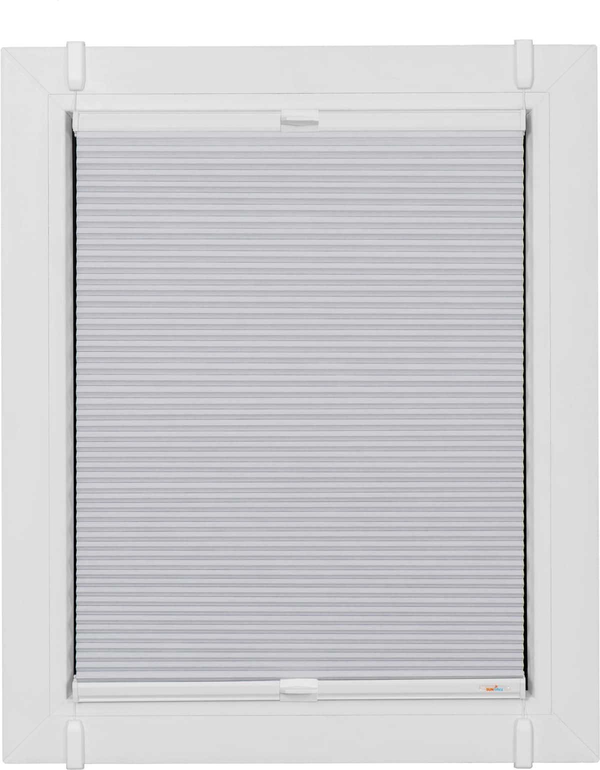 Plissee SUNLINES "Start-up Style Honeycomb, ohne Bohren, verdunkelnd, Sichtschutz", weiß (weiß, weiß, weiß), B:82cm H:95cm, Obermaterial: 100% Polyester, Plissees, Plissee, verspannt mit Simply-Fix Klemmträger, Wabenplissee