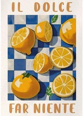 Uplifted Finds Mediterranean Lemon Garden Canvas Art   Retro Olive Tree Botanical Print For Summer Kitchen & Modern Home Decor wo 015 5 40 X 50 Cm