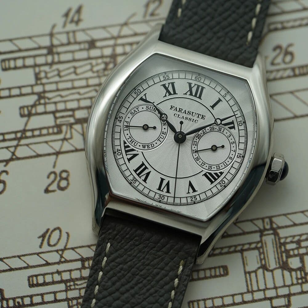 FARASUTE 36mm Casual Week Calendar Waterproof Wristwatch Male Japan VH64 Quartz Movement Watch Men Sapphire Montres Pour Hommes