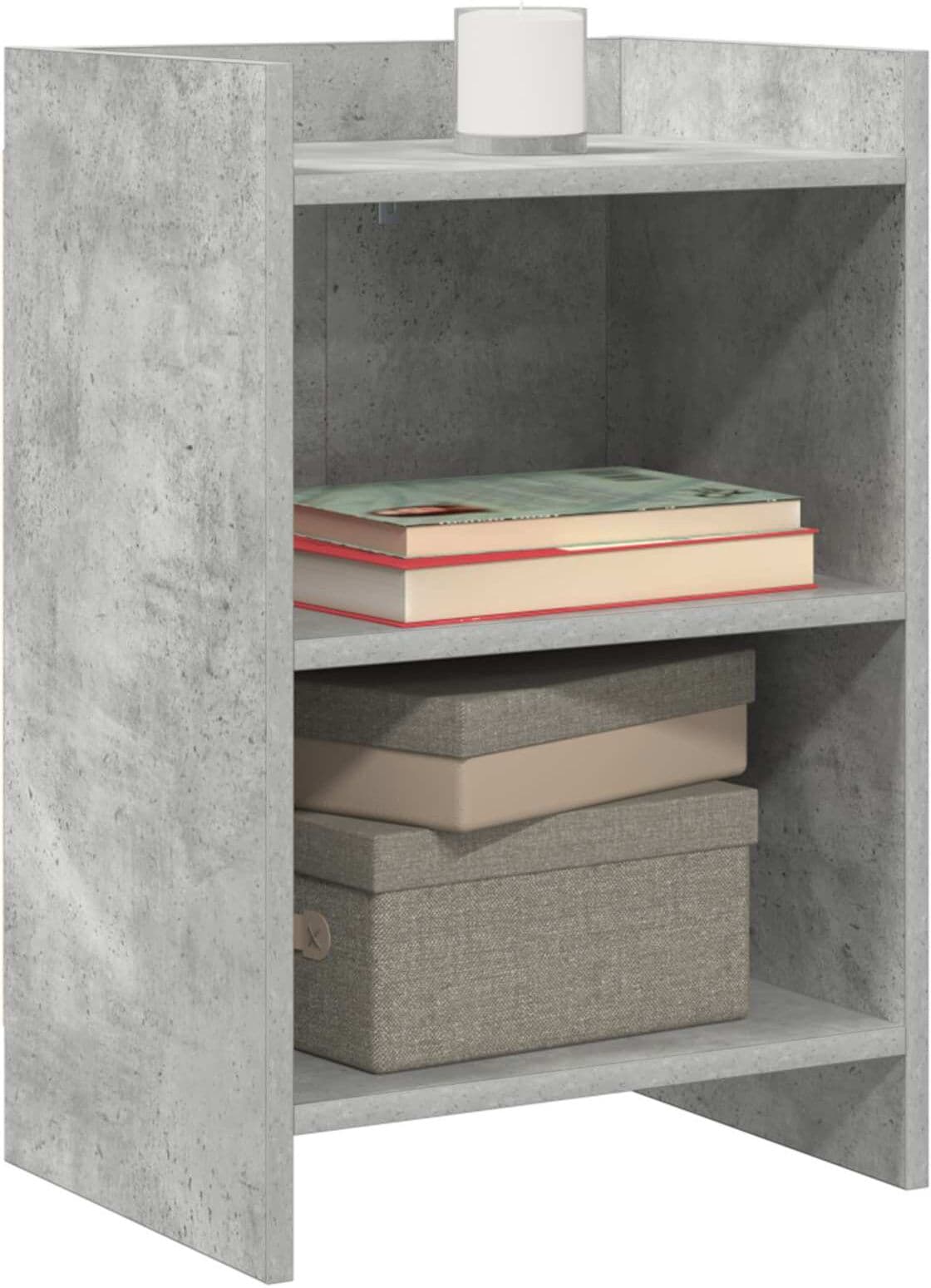 vidaXL Tables de chevet 2 pc Gris béton 40 x 30 x 60 cm
