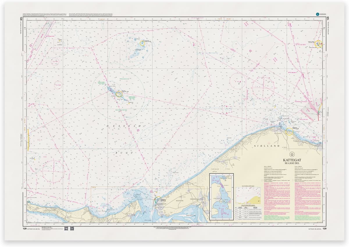 Geodatastyrelsen Denmark Chart 129 – Kattegat, Se-Lige Del