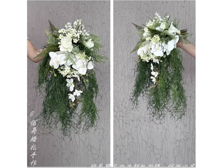 Nouveau jardin style chinois en forme de goutte bouquet de fleurs artificielles de mariage bouquets sous licence chaude copines bricolage cadeaux