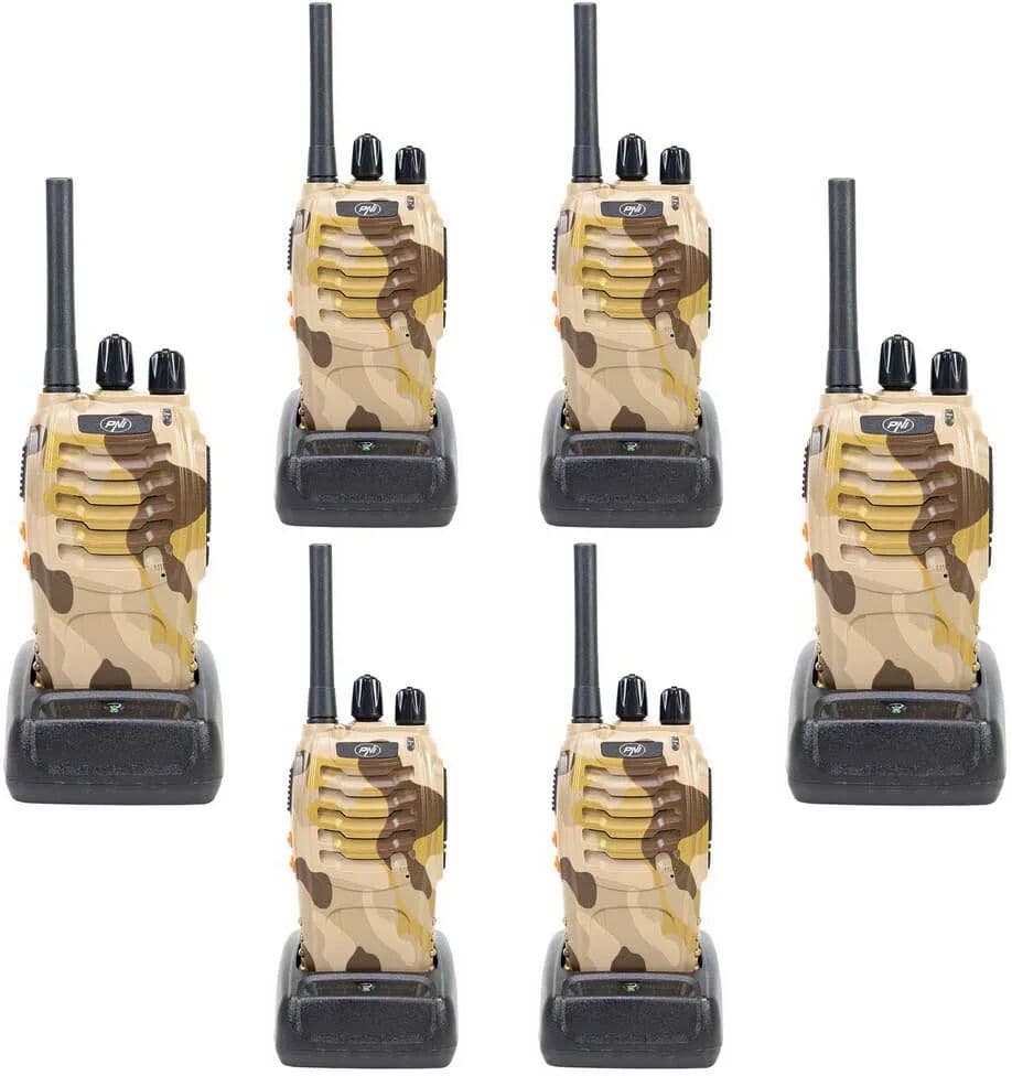 Pni Walkie-talkie Pmr R40 Camo 6 Unidades Brown Camouflage One Size