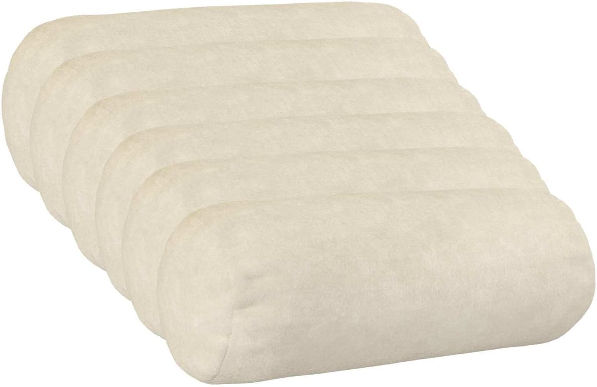 vidaXL Housse de coussin 6 pc HEERLEN Crème Diam. 15 x 40 cm