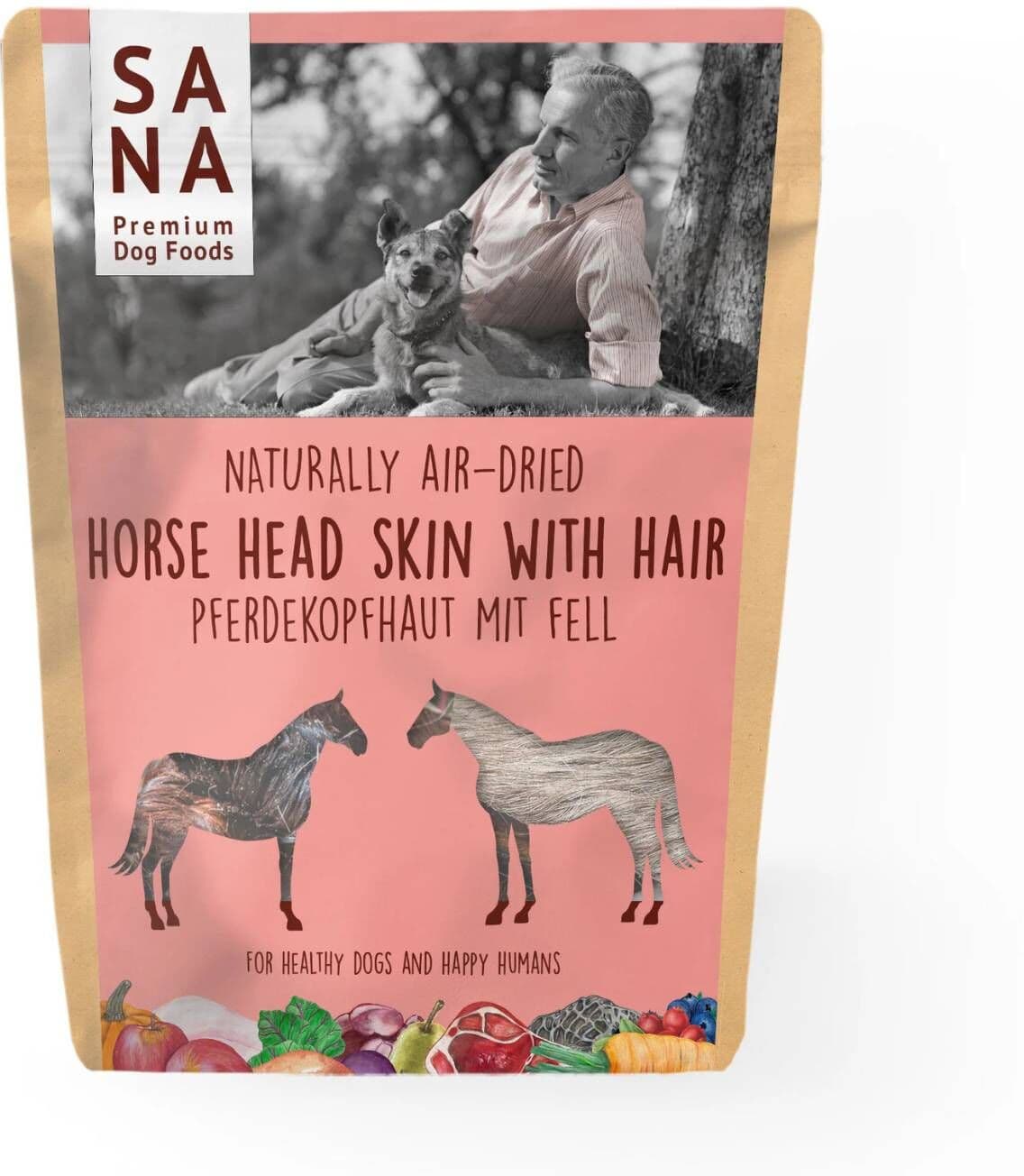 Sanadog 1,5 kg Snack per Cani Pelle di Cavallo con Pelo Masticativo Naturale