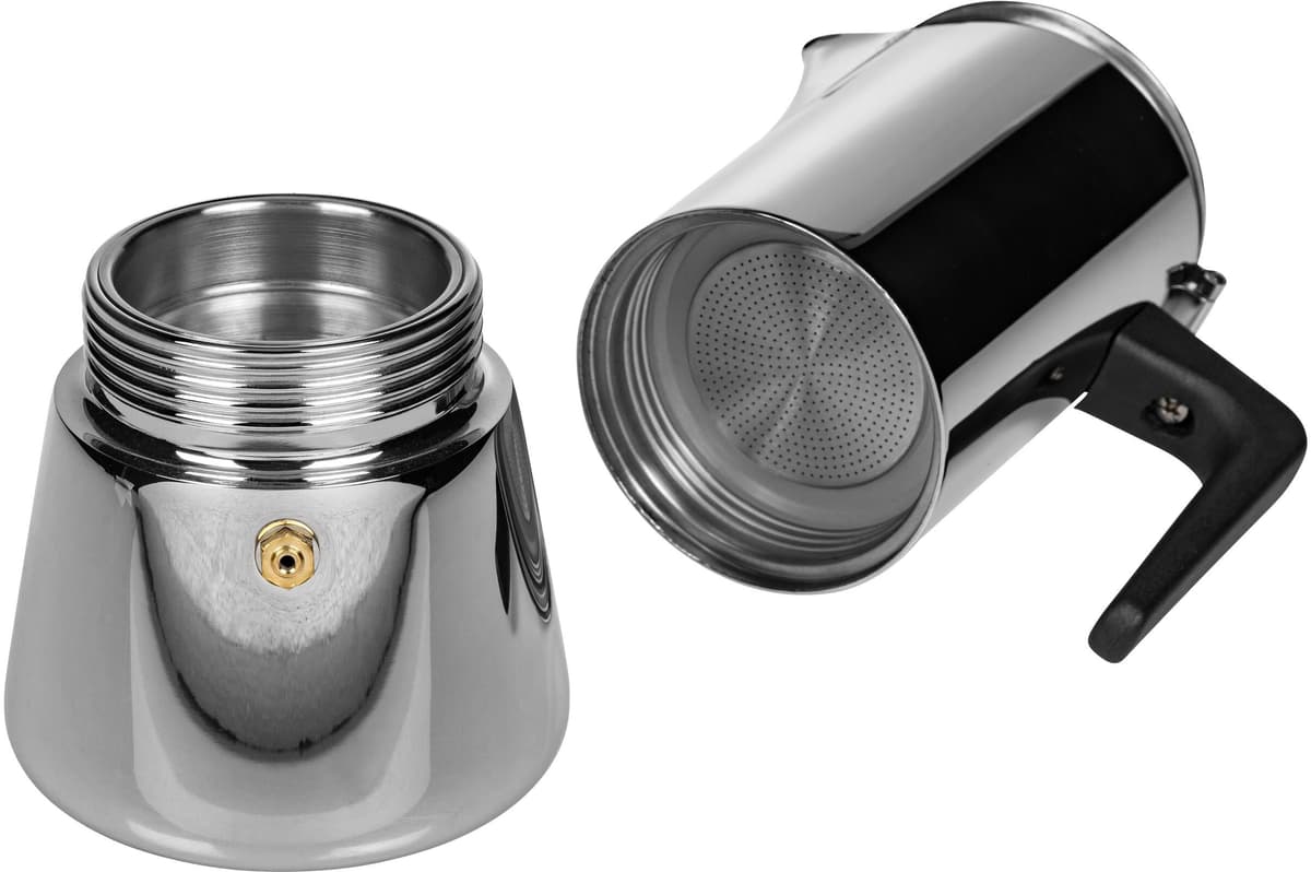 Espressokocher FURBER "Chicchi", silber (silberfarben), Kaffeemaschinen, Espressokocher silberfarben Einheitsgröße