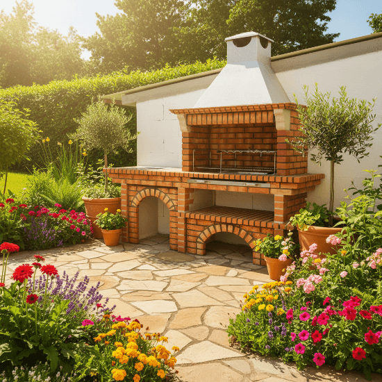My-Barbecue Churrasqueira Portuguesa em Tijolo com Lava-loiça CE3260F - Esquerdo